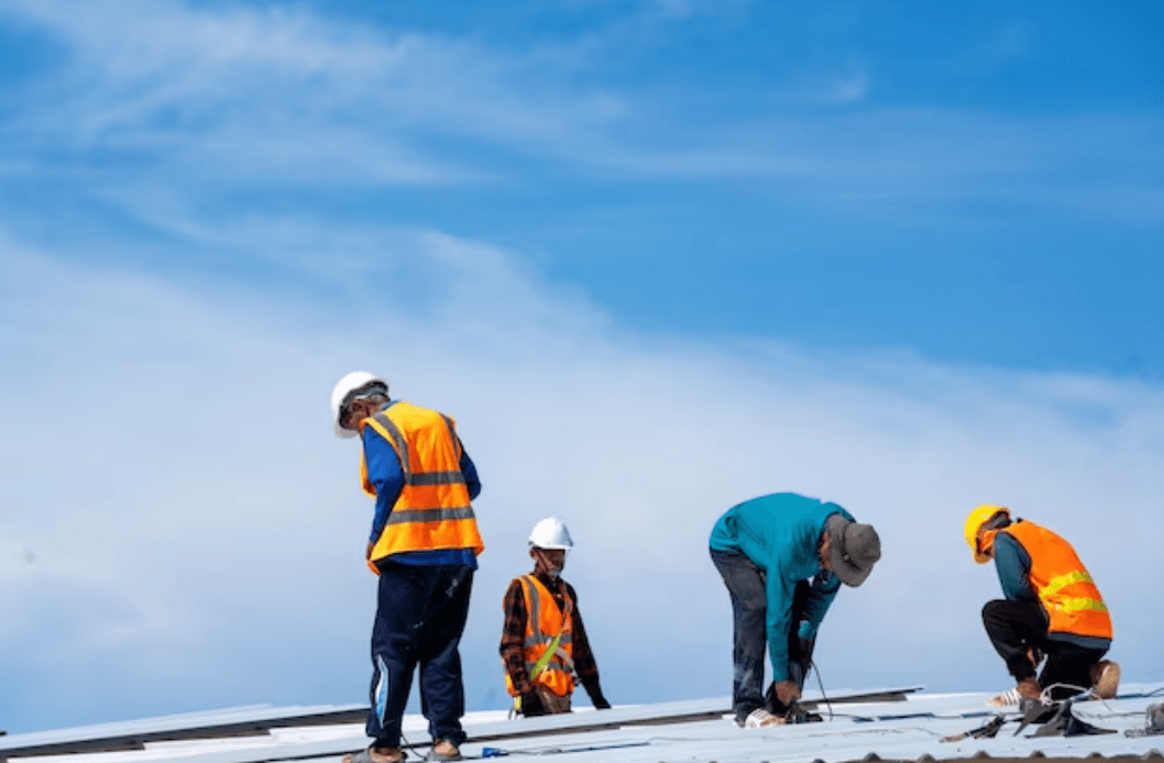 Image of a steep roof on a building