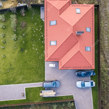 drone capturing high resolution images of a roof