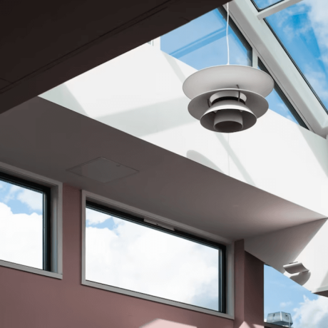 roof skylights letting sunlight into a room