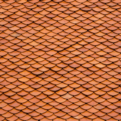 clay tiles on a roof