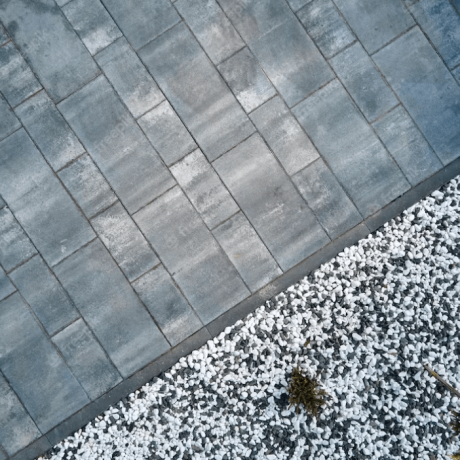 concrete tiles on a rooftop