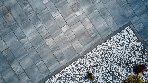 concrete tiles on a rooftop