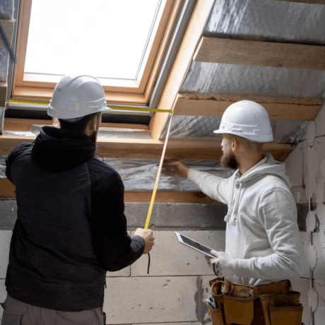 roofing contractors at work